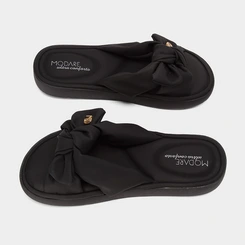 Tamanco Feminino Modare Ultraconforto Nobuck Detalhe Laço Preto