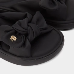 Tamanco Feminino Modare Ultraconforto Nobuck Detalhe Laço Preto