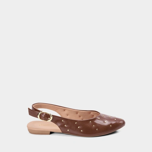 Sapatilha Slingback Feminina Gabriela Tachas Marrom