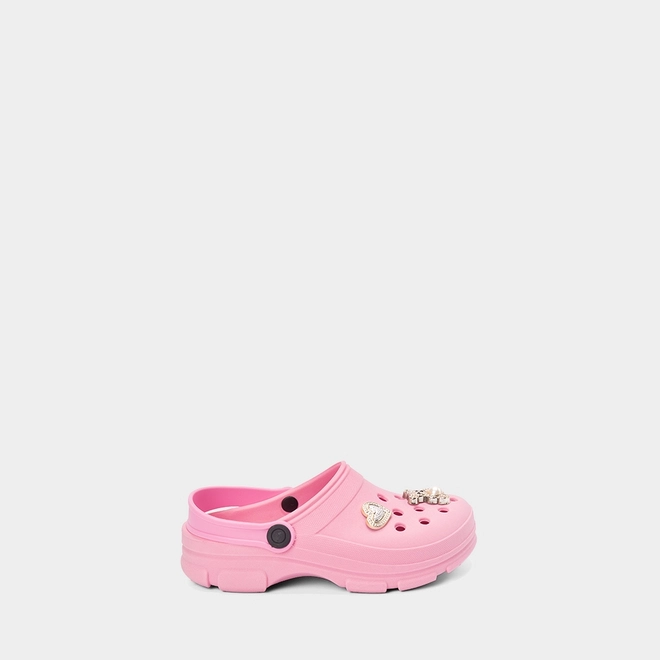 Babuche Infantil Gabrielinha Detalhe Pingentes Rosa