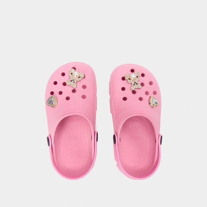 Babuche Infantil Gabrielinha Detalhe Pingentes Rosa