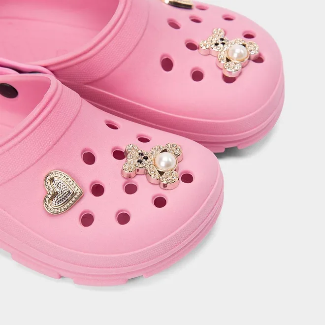 Babuche Infantil Gabrielinha Detalhe Pingentes Rosa