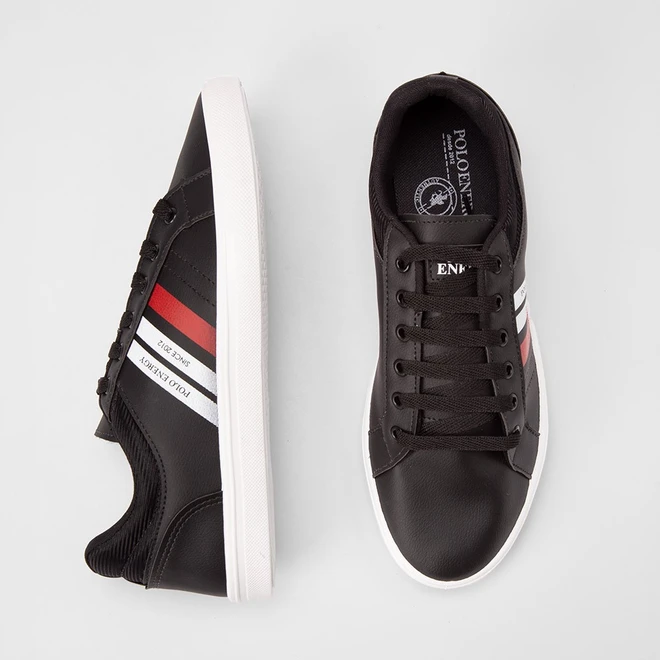 Sapatênis Casual Masculino Polo Energy Since Detalhe Pesponto Preto