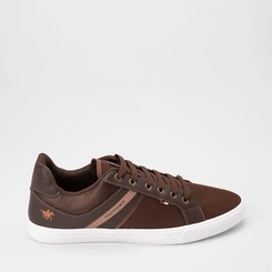 Tênis Casual Masculino Polo Energy Recorte Lateral Marrom