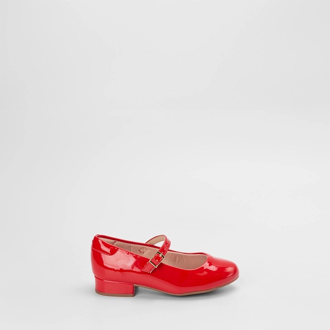 Sapatilha Boneca Infantil Molekinha Verniz Vermelho