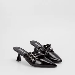 Mule Feminino Gabriela Detalhe Fivela Preto