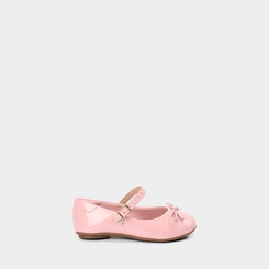 Sapatilha Boneca Infantil Molekinha Verniz Laço Rosa