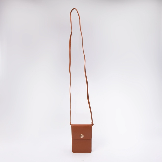 Bolsa Porta Celular Penélope Pequena Transversal Caramelo