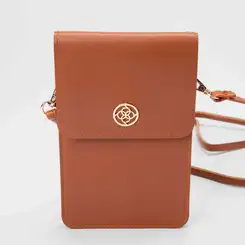 Bolsa Porta Celular Penélope Pequena Transversal Caramelo