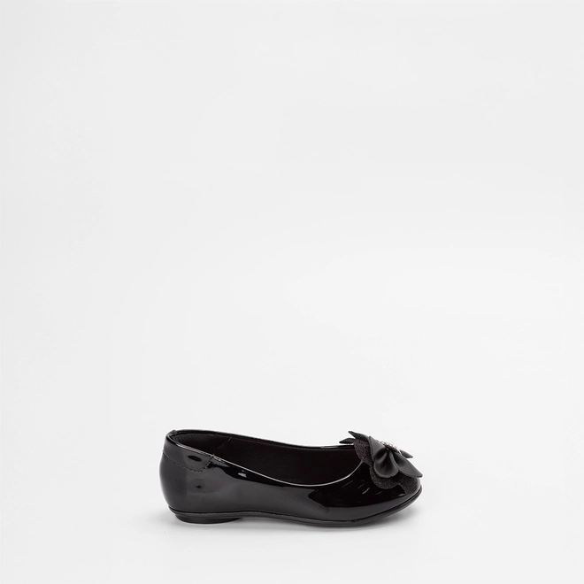 Sapatilha Infantil Molekinha Strass Detalhe Laço Preto