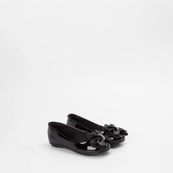 Sapatilha Infantil Molekinha Strass Detalhe Laço Preto