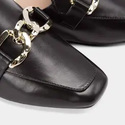 Mule Feminino Gabriela Detalhe Corrente Preto