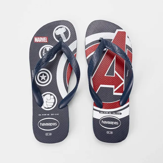 Chinelo Masculino Havaianas Top Marvel Original Azul