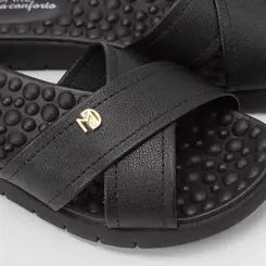Tamanco Feminino Modare Ultraconforto Tiras Cruzadas Preto