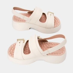 Sandália Feminina Modare Ultraconforto Tira Dupla Fivela Off White