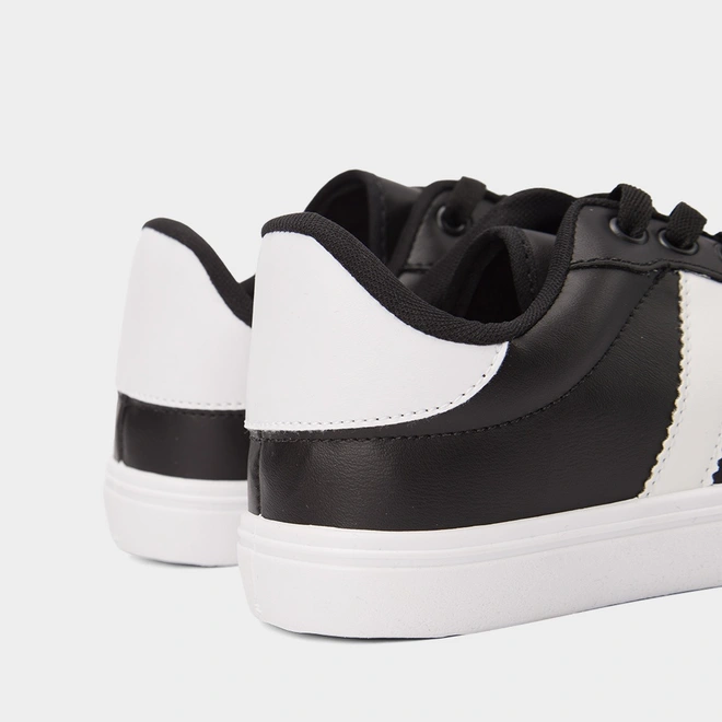Tênis Casual Feminino Penélope Recortes Camurça Preto