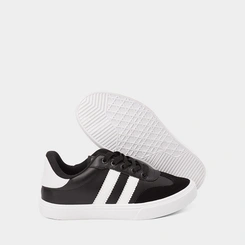 Tênis Casual Feminino Penélope Recortes Camurça Preto
