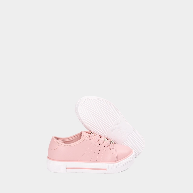 Tênis Casual Infantil Molekinha Pingentes Pedrarias color & Smile Rosa