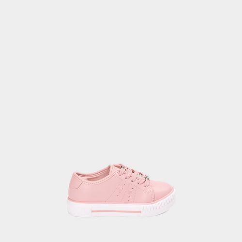 Tênis Casual Infantil Molekinha Pingentes Pedrarias color & Smile Rosa
