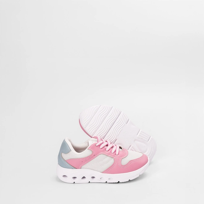 Tênis Casual Infantil Molekinha Recortes Rosa
