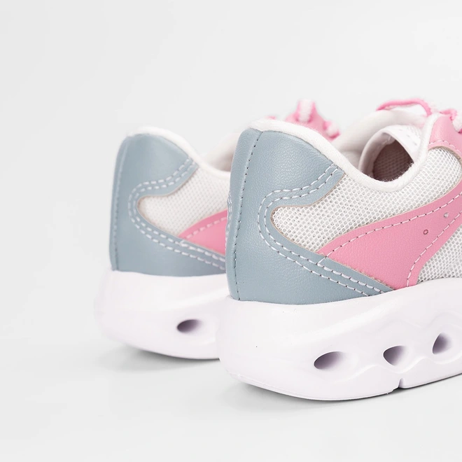 Tênis Casual Infantil Molekinha Recortes Rosa