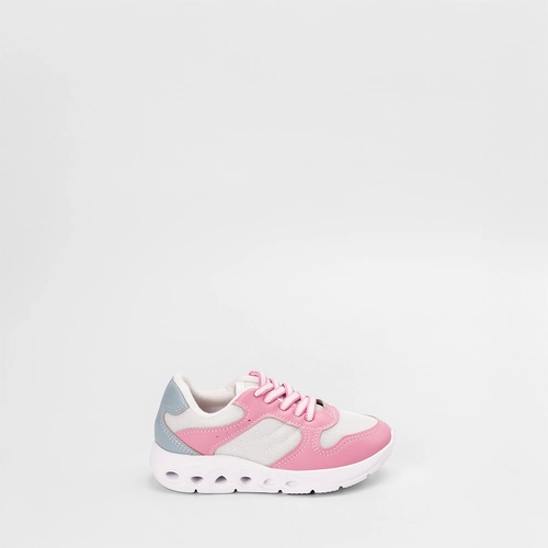 Tênis Casual Infantil Molekinha Recortes Rosa