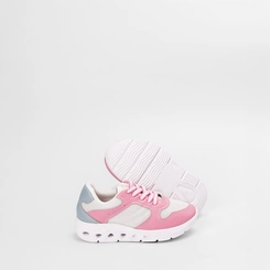 Tênis Casual Infantil Molekinha Recortes Rosa