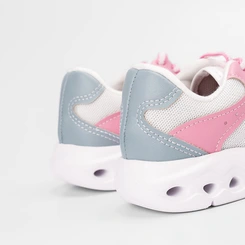 Tênis Casual Infantil Molekinha Recortes Rosa