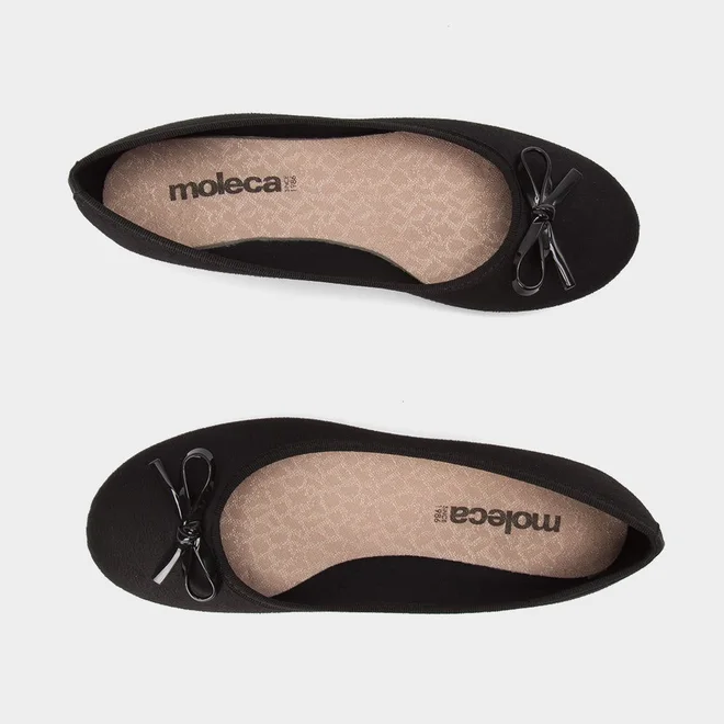 Sapatilha Feminina Moleca Detalhe Laço Preto