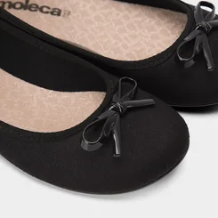 Sapatilha Feminina Moleca Detalhe Laço Preto