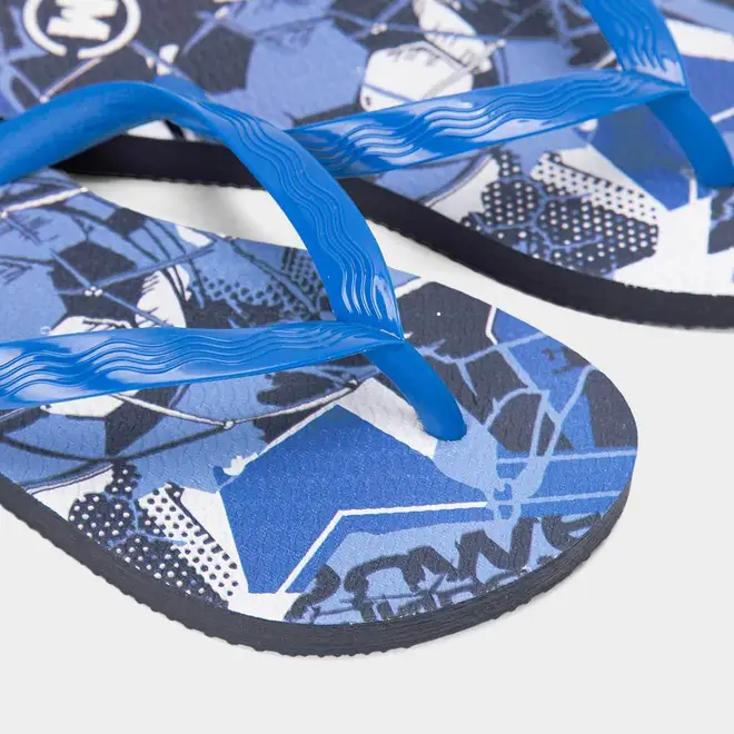Chinelo Infantil Molekinho Futebol Azul