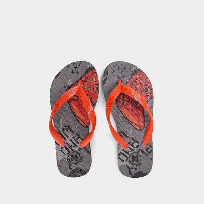 Chinelo Infantil Molekinho Game Laranja & Preto