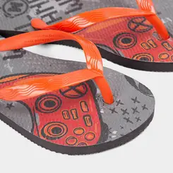 Chinelo Infantil Molekinho Game Laranja & Preto
