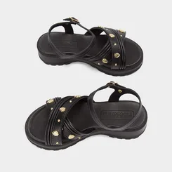 Sandália Infantil Molekinha Detalhe Aplicação Morango Preto