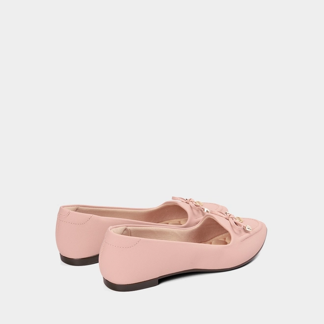 Sapatilha Feminina Moleca Detalhe Laço Corações Rosa