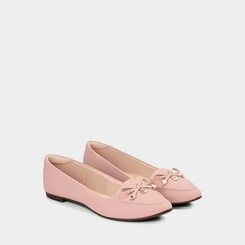 Sapatilha Feminina Moleca Detalhe Laço Corações Rosa