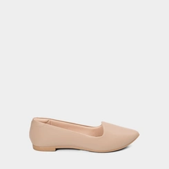 Sapatilha Feminina Moleca Bico Fino Bege