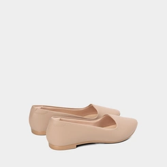 Sapatilha Feminina Moleca Bico Fino Bege