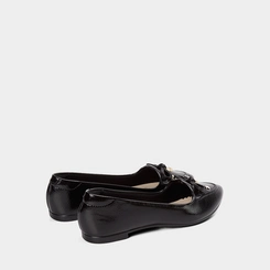 Sapatilha Feminina Moleca Detalhe Laço Corações Preto