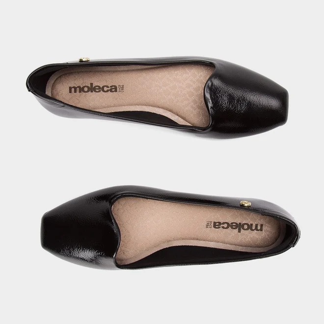 Sapatilha Feminina Moleca Verniz Preto