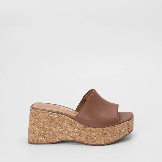 Tamanco Feminino Vizzano Plataforma Marrom