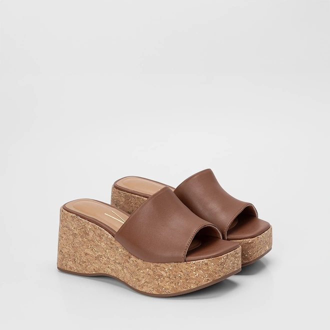 Tamanco Feminino Vizzano Plataforma Marrom