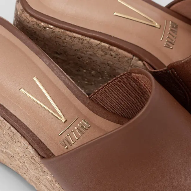 Tamanco Feminino Vizzano Plataforma Marrom