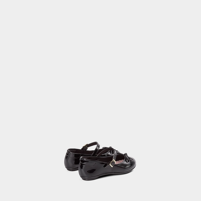 Sapatilha Boneca Infantil Molekinha Verniz Laço Preto