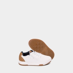 TênIs Casual Infantil Molekinho Com Zíper Lateral Branco & Caramelo