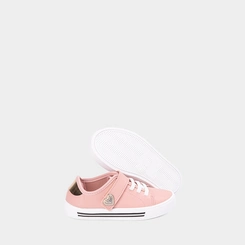 Tênis Casual Infantil Molekinha Detalhe Coração Rosa