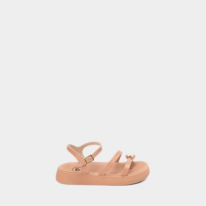 Sandália Infantil Molekinha Detalhe Bold Nude