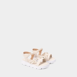 Sandália Infantil Gabrielinha Multitiras Detalhe Pedraria Off White