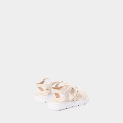 Sandália Infantil Gabrielinha Multitiras Detalhe Pedraria Off White