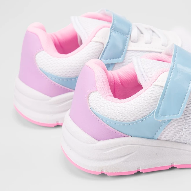 Tênis Casual Infantil Gabrielinha Jogging Recortes Metalizado & Verniz Multicolor